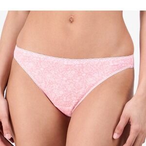 Charter Club Women Hi-Cut Bikini Panties Pink XL Floral Paisley Underwear NWT